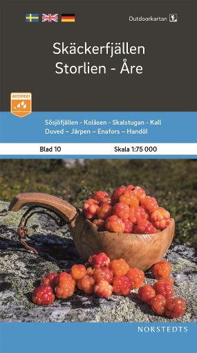 Bild på Outdoorkartan Skäckerfjällen Storlien Åre : Blad 10 Skala 1:75 000