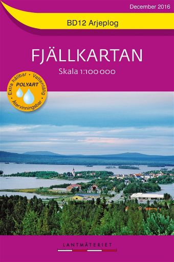 Bild på BD12 Arjeplog Fjällkartan : Skala 1:100000
